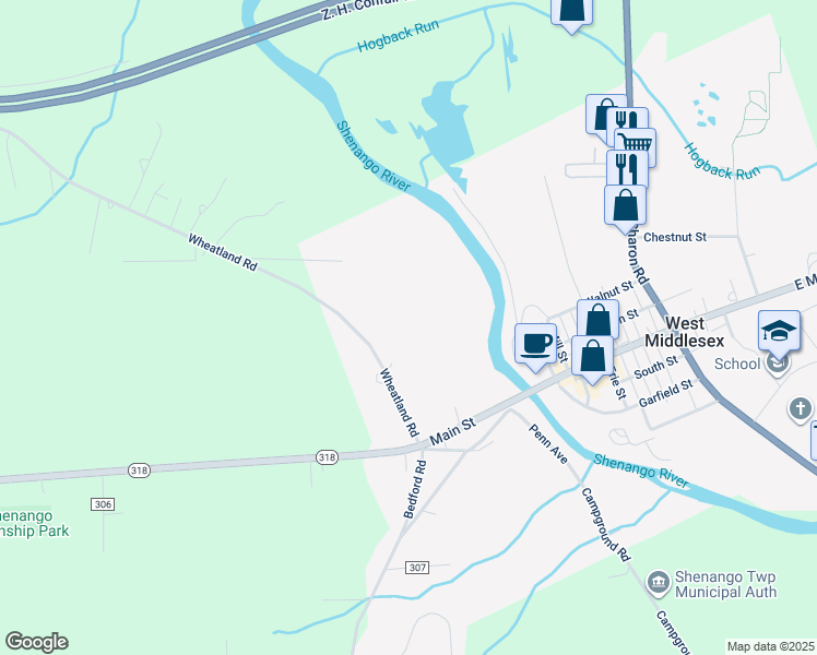 map of restaurants, bars, coffee shops, grocery stores, and more near 788 Wheatland Road in West Middlesex