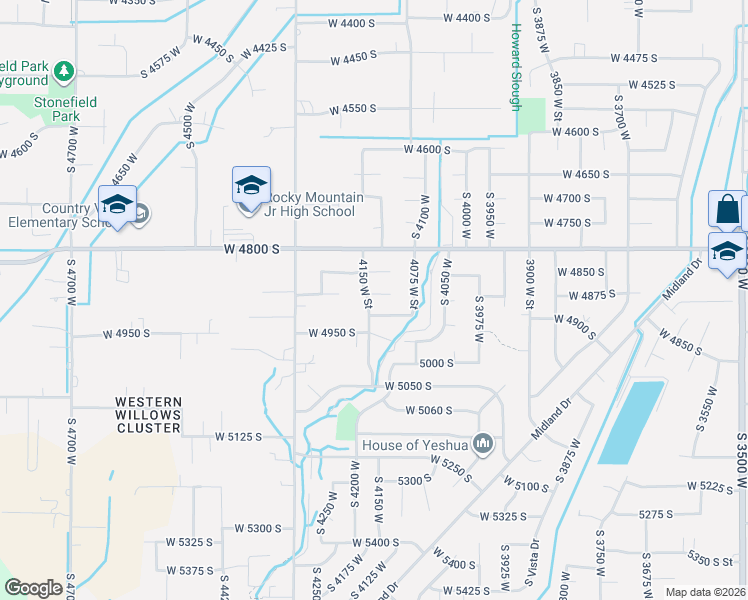 map of restaurants, bars, coffee shops, grocery stores, and more near 4141 West 4875 South in Roy