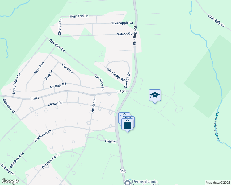 map of restaurants, bars, coffee shops, grocery stores, and more near 1482 Echo Lake Road in Monroe County