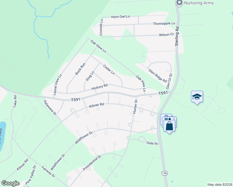 map of restaurants, bars, coffee shops, grocery stores, and more near 2730 Hickory Rd in Monroe