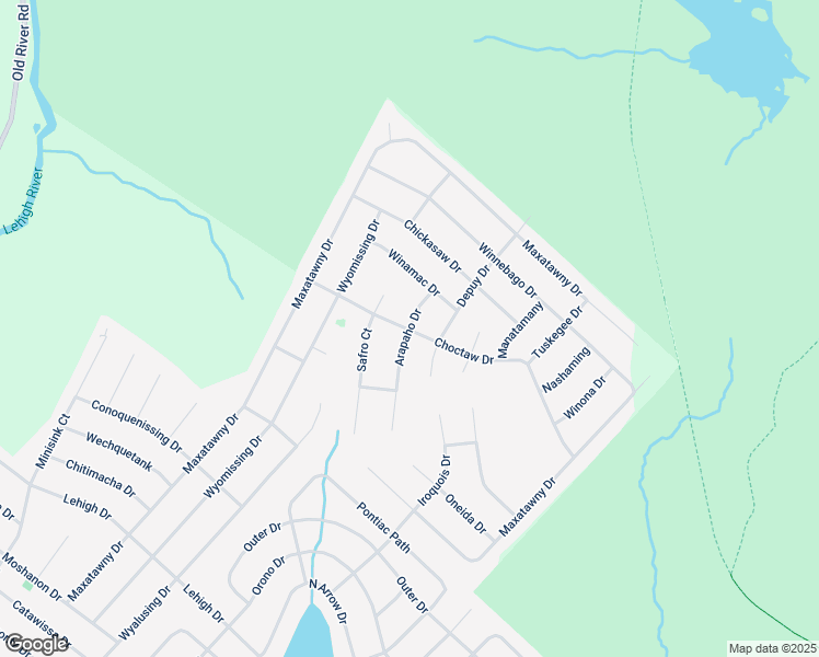 map of restaurants, bars, coffee shops, grocery stores, and more near 2 Arapaho Court in Monroe County