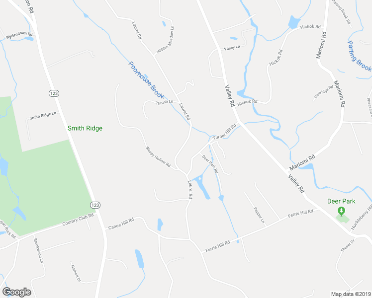 map of restaurants, bars, coffee shops, grocery stores, and more near 191 Laurel Road in New Canaan