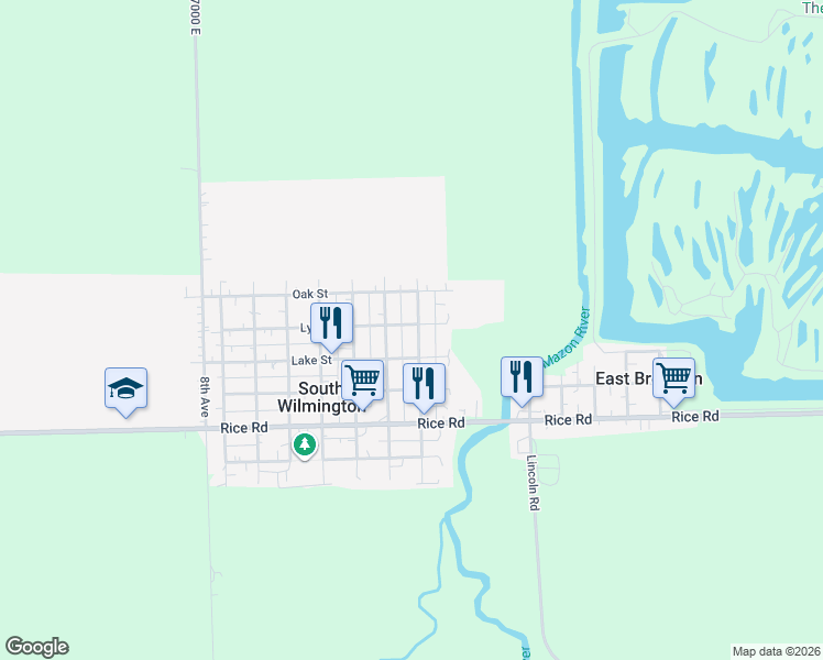 map of restaurants, bars, coffee shops, grocery stores, and more near 380 1st Avenue in South Wilmington