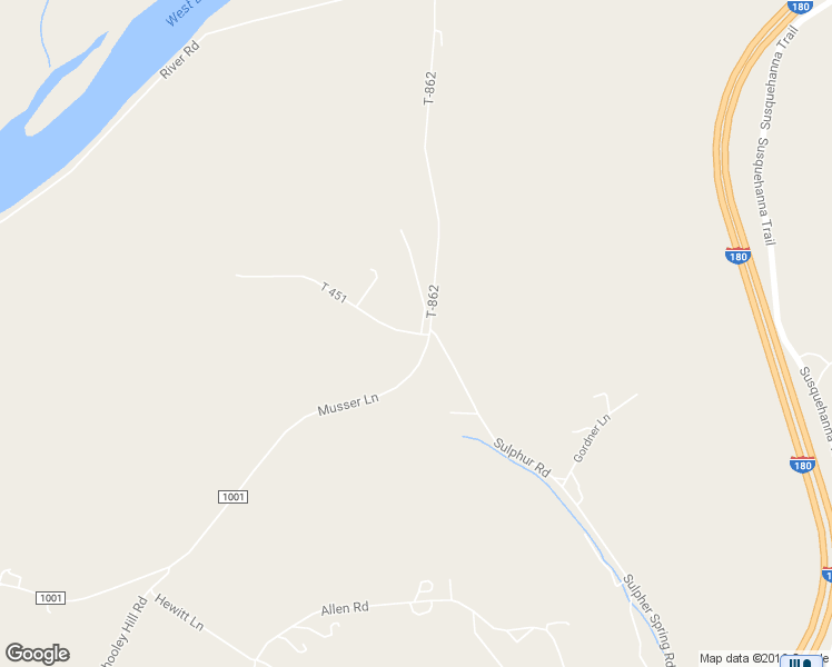 map of restaurants, bars, coffee shops, grocery stores, and more near Sterling Drive in Muncy