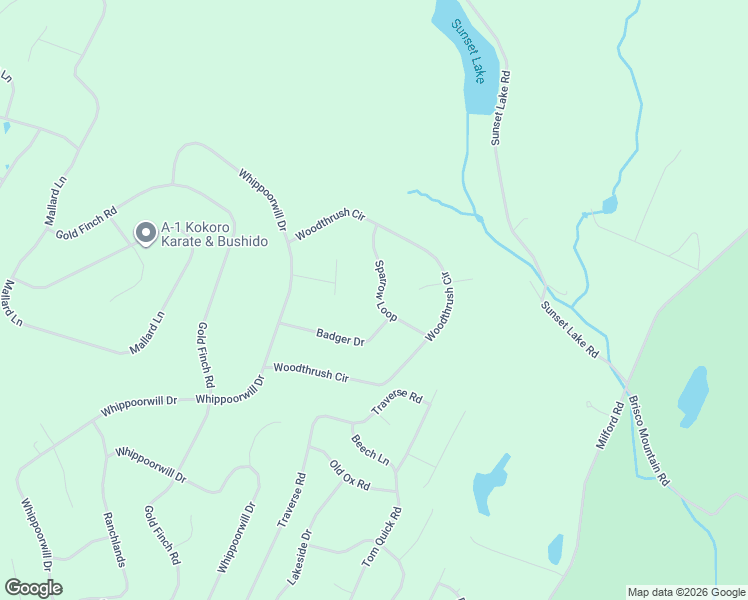 map of restaurants, bars, coffee shops, grocery stores, and more near 401-425 South Geese Court in Dingmans Ferry