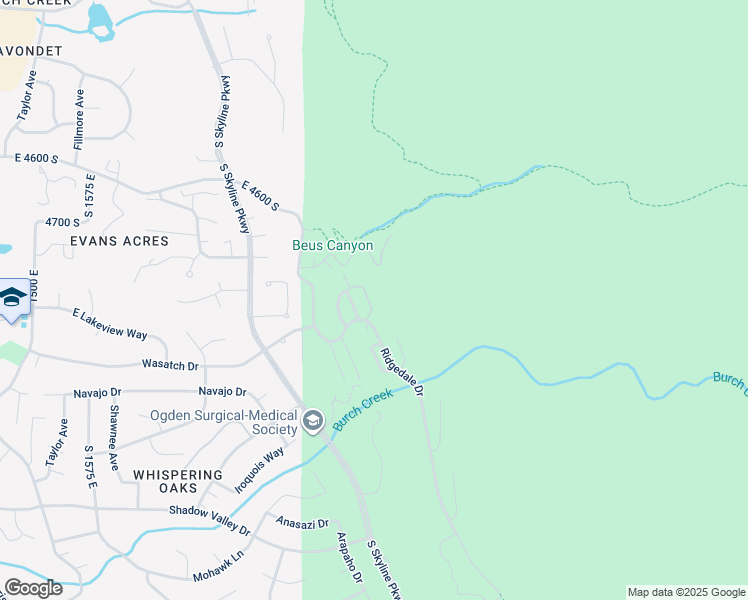 map of restaurants, bars, coffee shops, grocery stores, and more near 4864 Nightingale Lane in Ogden