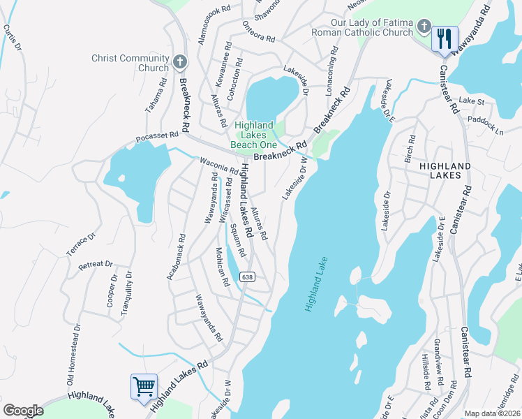 map of restaurants, bars, coffee shops, grocery stores, and more near 218 Alturas Road in Sussex County