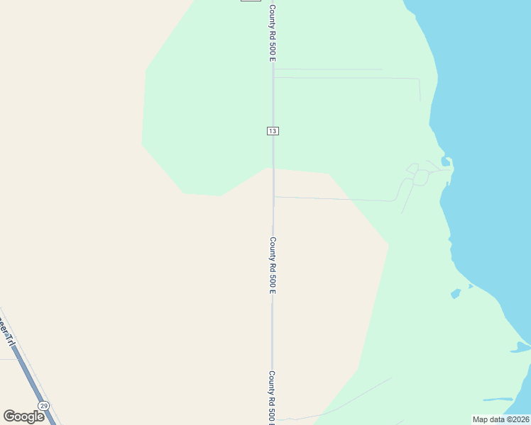 map of restaurants, bars, coffee shops, grocery stores, and more near County Road 500 East in Putnam