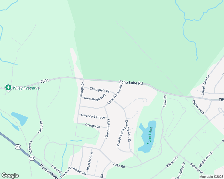 map of restaurants, bars, coffee shops, grocery stores, and more near 1759 Champlain Drive in Tobyhanna