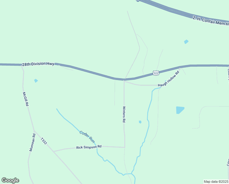 map of restaurants, bars, coffee shops, grocery stores, and more near Winters Village Rd in Brookville