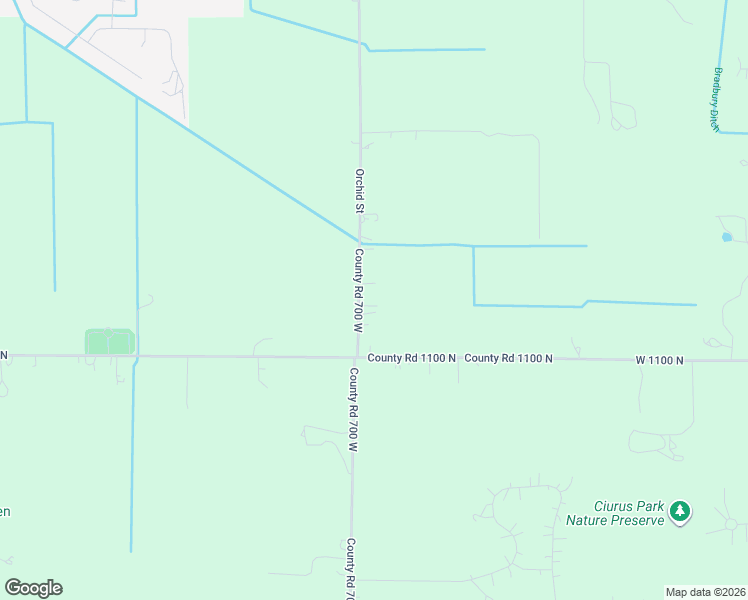 map of restaurants, bars, coffee shops, grocery stores, and more near 11111 County Road 700 West in De Motte
