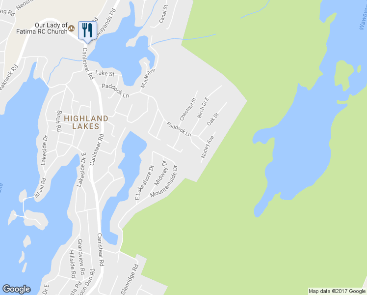 map of restaurants, bars, coffee shops, grocery stores, and more near 29 Mountain Avenue in Sussex County