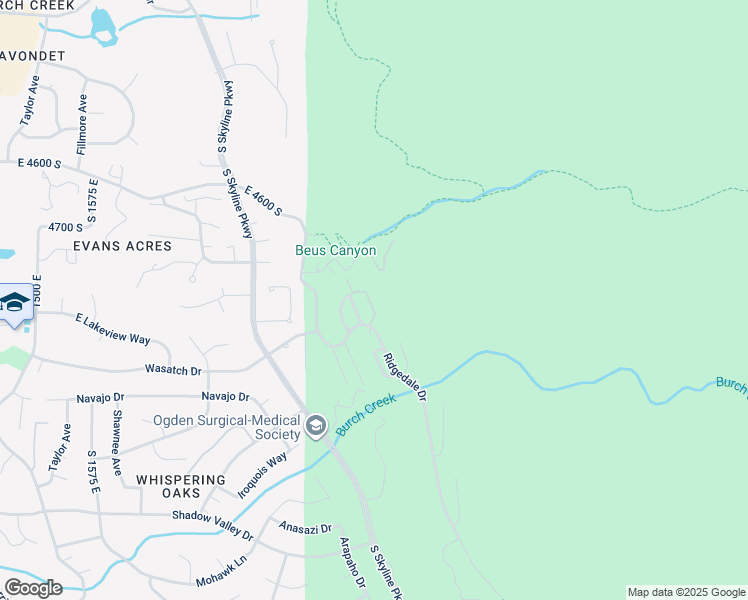 map of restaurants, bars, coffee shops, grocery stores, and more near 4858 Nightingale Lane in Ogden