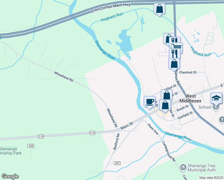 map of restaurants, bars, coffee shops, grocery stores, and more near 788 Wheatland Road in West Middlesex