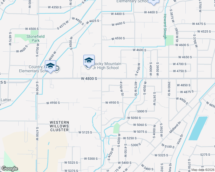 map of restaurants, bars, coffee shops, grocery stores, and more near 4853 South 4275 West in Roy