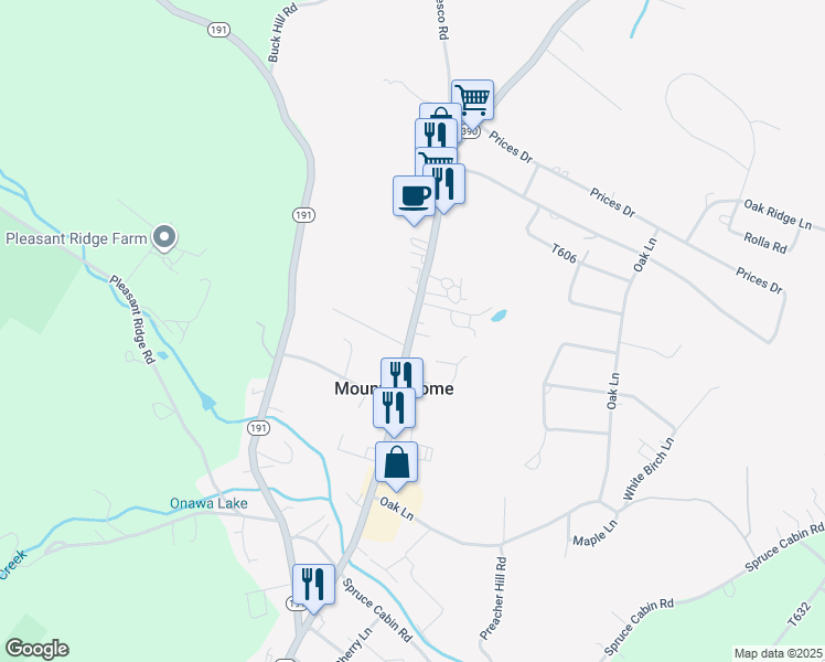 map of restaurants, bars, coffee shops, grocery stores, and more near in Mountainhome