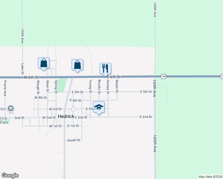 map of restaurants, bars, coffee shops, grocery stores, and more near 600-698 East 5th Street in Hedrick