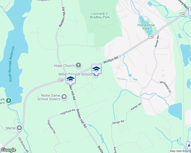 map of restaurants, bars, coffee shops, grocery stores, and more near 217 Wolfpit Road in Wilton