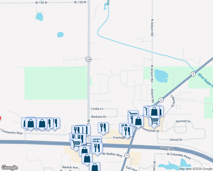 map of restaurants, bars, coffee shops, grocery stores, and more near 766 North Norfolk in Cove
