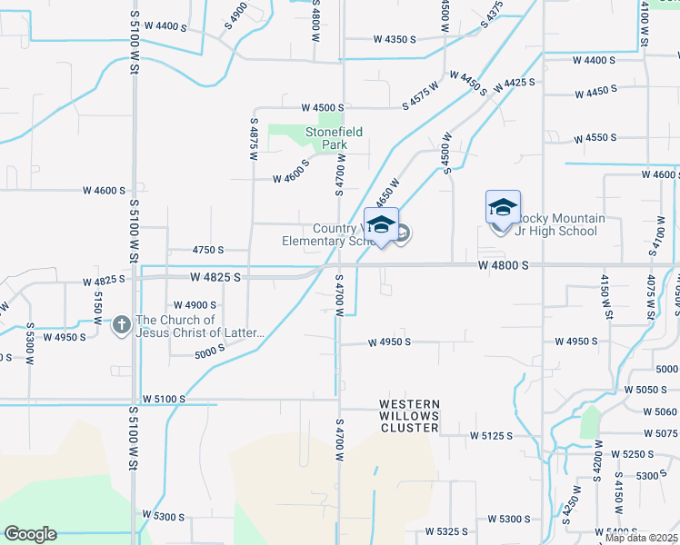 map of restaurants, bars, coffee shops, grocery stores, and more near 4650 4800 South Street in Hooper