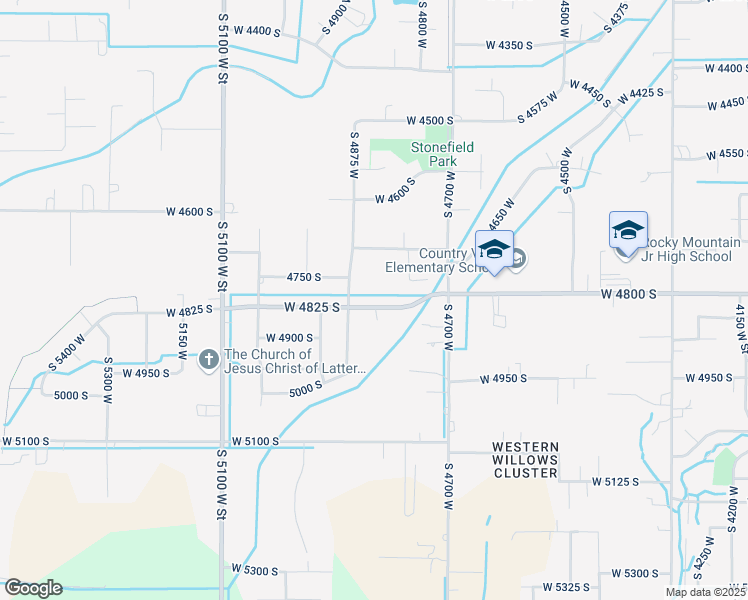 map of restaurants, bars, coffee shops, grocery stores, and more near 4836 West 4825 South in Hooper