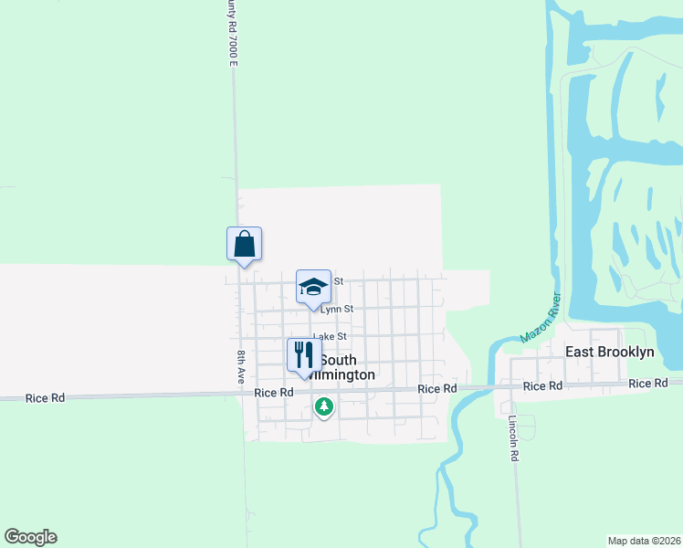 map of restaurants, bars, coffee shops, grocery stores, and more near 370 Oak Street in South Wilmington