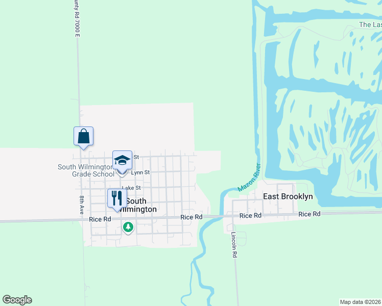 map of restaurants, bars, coffee shops, grocery stores, and more near 40 Oak Street in South Wilmington