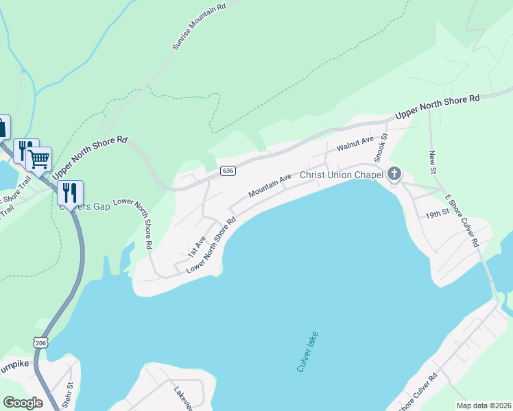 map of restaurants, bars, coffee shops, grocery stores, and more near 81 Lower North Shore Road in Branchville