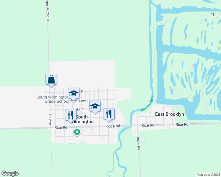 map of restaurants, bars, coffee shops, grocery stores, and more near 40 Oak Street in South Wilmington