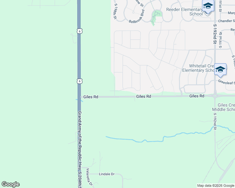 map of restaurants, bars, coffee shops, grocery stores, and more near 8127 South 200th Street in Gretna