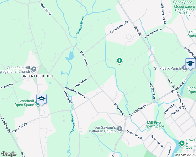map of restaurants, bars, coffee shops, grocery stores, and more near 426 Mine Hill Road in Fairfield
