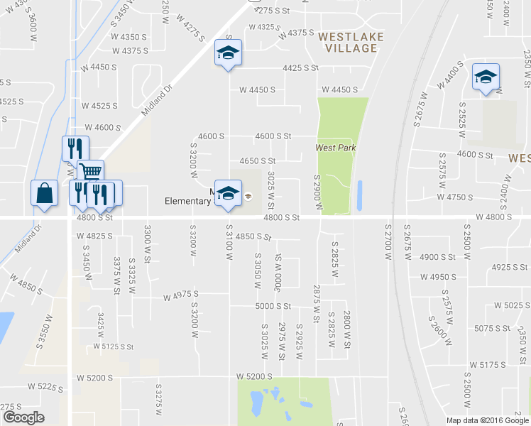 map of restaurants, bars, coffee shops, grocery stores, and more near 4793 S 3025 W in Roy