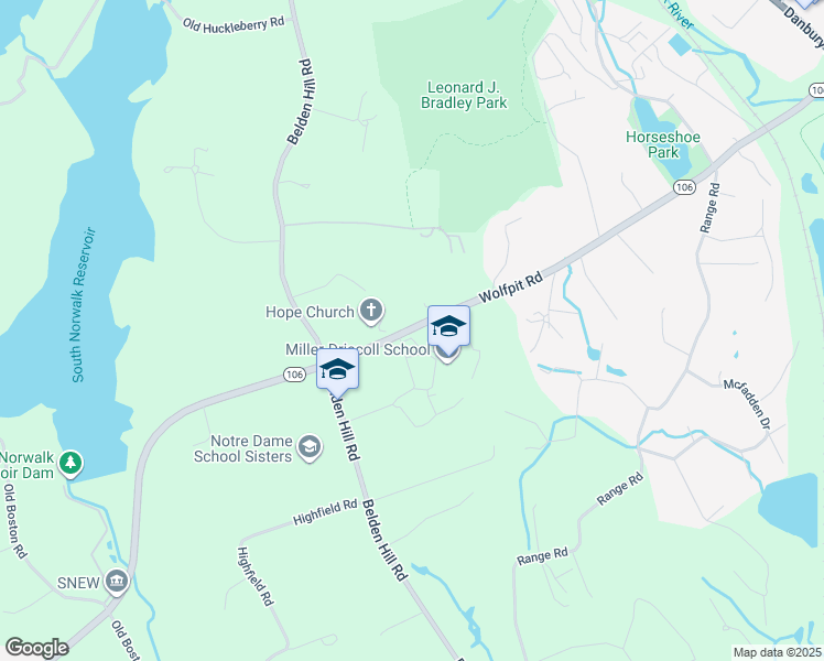 map of restaurants, bars, coffee shops, grocery stores, and more near 217 Wolfpit Road in Wilton
