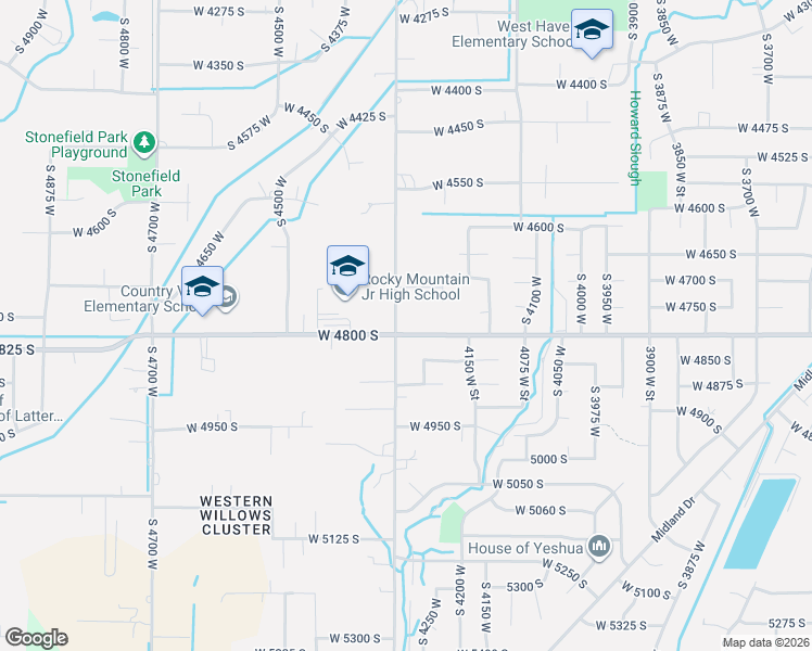 map of restaurants, bars, coffee shops, grocery stores, and more near 4796 South 4300 West in Roy