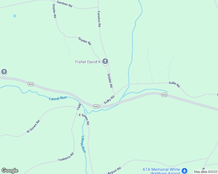 map of restaurants, bars, coffee shops, grocery stores, and more near 5012 Funston Road in Muncy