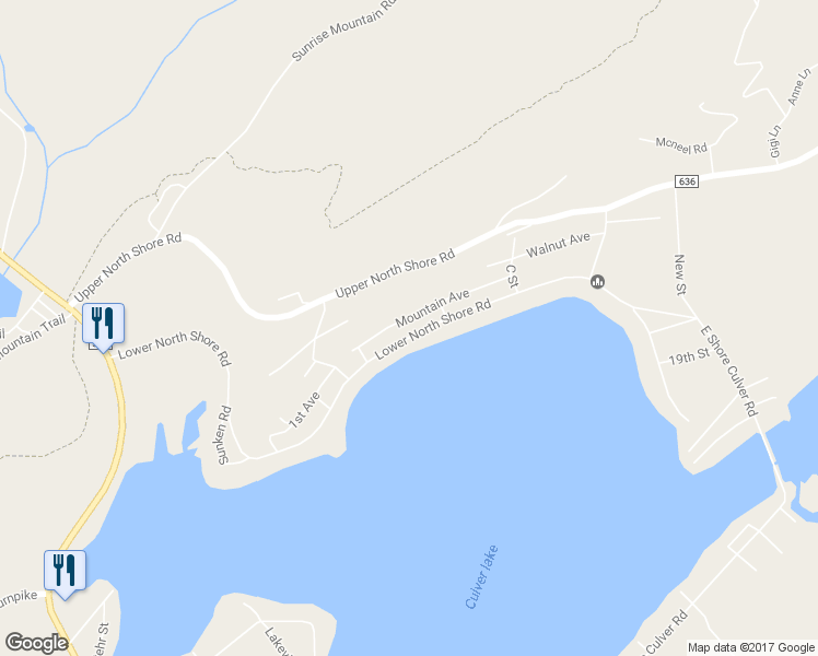 map of restaurants, bars, coffee shops, grocery stores, and more near 81 Lower North Shore Road in Branchville