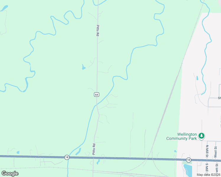 map of restaurants, bars, coffee shops, grocery stores, and more near 21251 Pitts Road in Wellington