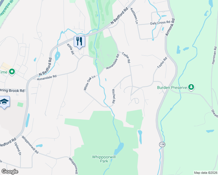 map of restaurants, bars, coffee shops, grocery stores, and more near 53 Kitchel Road in Mount Kisco