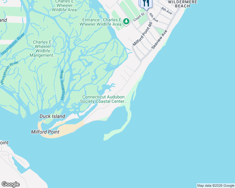 map of restaurants, bars, coffee shops, grocery stores, and more near 4 Francis Street in Milford