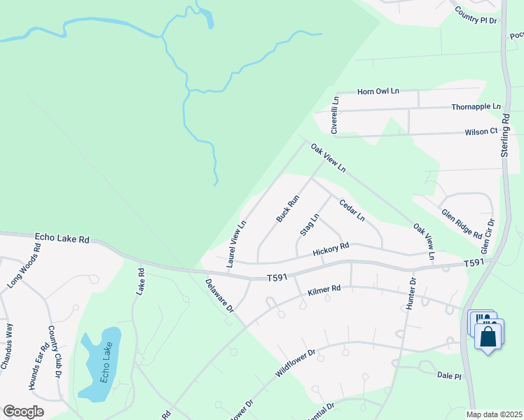 map of restaurants, bars, coffee shops, grocery stores, and more near 3152 Laurel View Lane in Tobyhanna