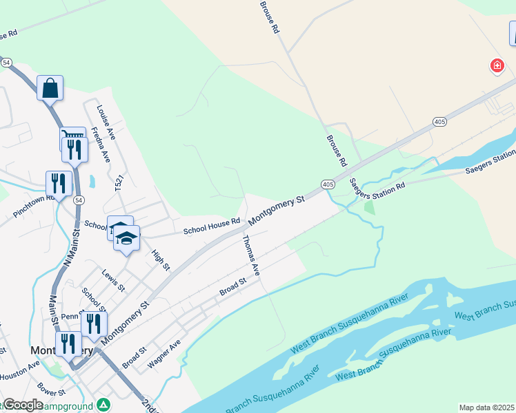 map of restaurants, bars, coffee shops, grocery stores, and more near 201-223 Montgomery Street in Montgomery