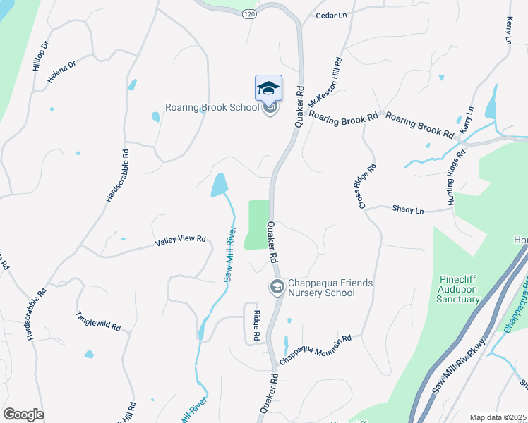map of restaurants, bars, coffee shops, grocery stores, and more near 436 Quaker Road in Chappaqua