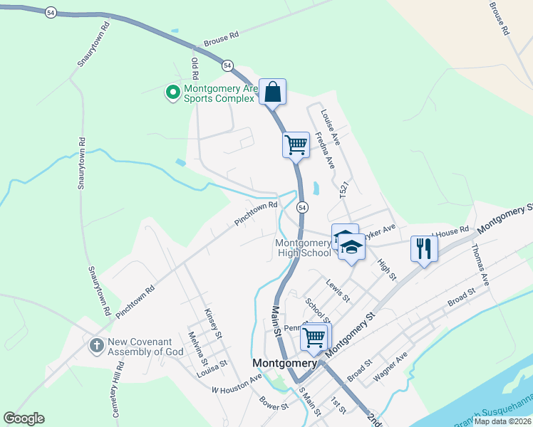 map of restaurants, bars, coffee shops, grocery stores, and more near 1942 Pinchtown Road in Montgomery