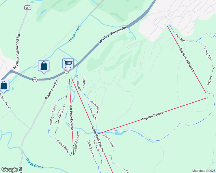 map of restaurants, bars, coffee shops, grocery stores, and more near 6 Alpine Trail in Sussex County
