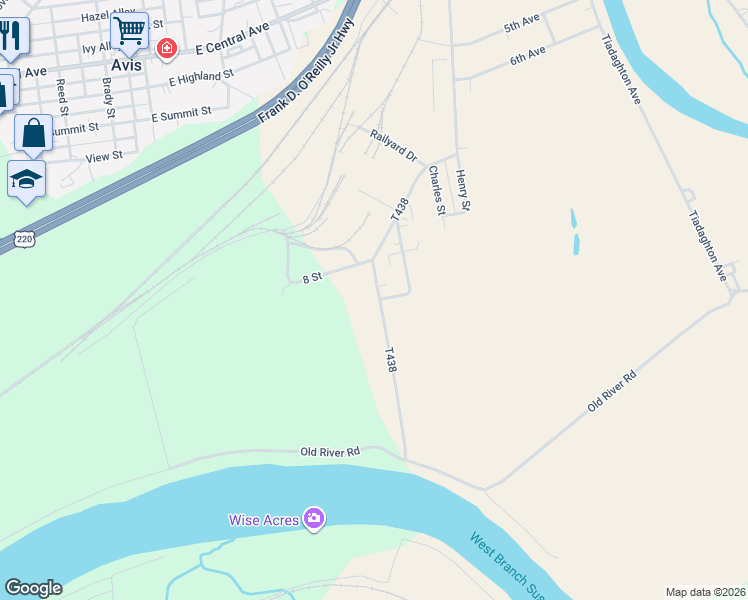 map of restaurants, bars, coffee shops, grocery stores, and more near 230 Maryland Avenue in Jersey Shore