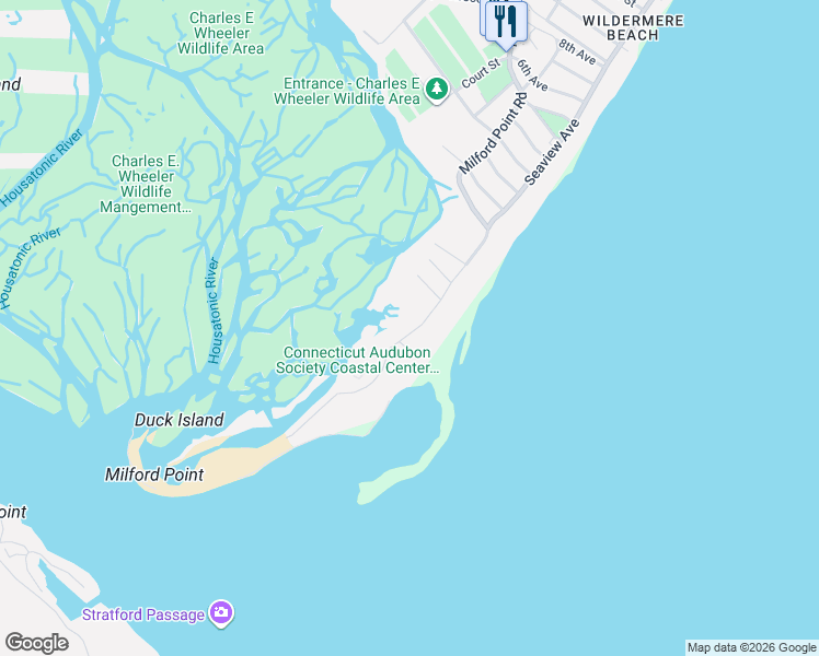 map of restaurants, bars, coffee shops, grocery stores, and more near 15 Francis Street in Milford