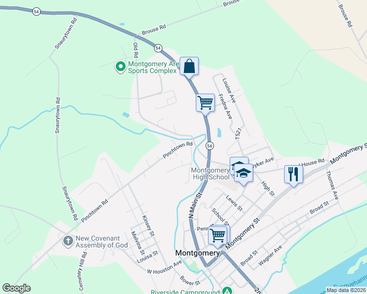 map of restaurants, bars, coffee shops, grocery stores, and more near 12-368 Old Road in Montgomery