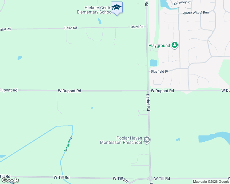 map of restaurants, bars, coffee shops, grocery stores, and more near 3910 West Dupont Road in Fort Wayne