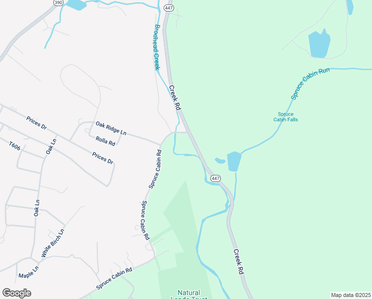 map of restaurants, bars, coffee shops, grocery stores, and more near 4499 Pennsylvania 447 in Monroe County