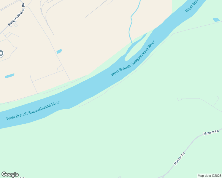 map of restaurants, bars, coffee shops, grocery stores, and more near 1433 River Road in Muncy